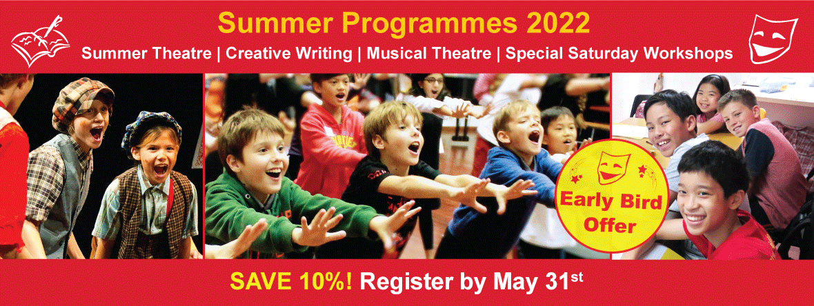 Faust 2022 Summer Programmes (Summer Theatre/Drama, Creative Writing, Musical Theatre) for Ages 3 to 16