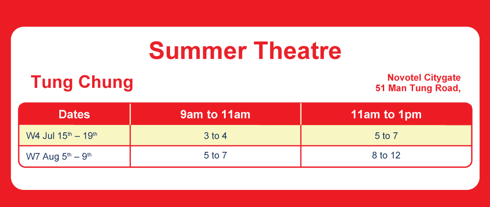 Faust’s Summer Programme schedule at the Faust Studios, Tung Chung